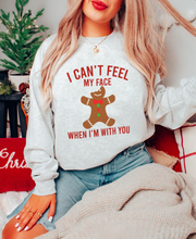 Load image into Gallery viewer, I Can't Feel My Face When I'm With You Unisex Christmas Sweatshirt