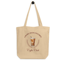 Load image into Gallery viewer, Caramel Mocha Cold Brew Coffee Club Eco Cotton Tote Bag