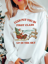 Load image into Gallery viewer, I Can Put You In First Class Christmas Unisex Sweatshirt