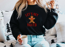 Load image into Gallery viewer, Let's Get Baked Gingerbread Man Unisex Christmas Sweatshirt