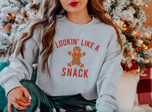 Load image into Gallery viewer, Lookin Like A Snack Unisex Christmas Sweatshirt