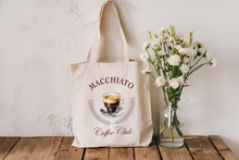 Load image into Gallery viewer, Macchiato Coffee Club Eco Cotton Tote Bag