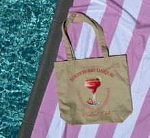 Load image into Gallery viewer, Strawberry Daiquiri Cocktail Club Eco Tote Bag