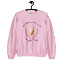 Load image into Gallery viewer, Iced Blonde Vanilla Latte Coffee Club Unisex Sweatshirt