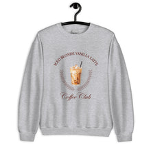 Load image into Gallery viewer, Iced Blonde Vanilla Latte Coffee Club Unisex Sweatshirt