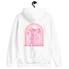 Load image into Gallery viewer, You're So Beautiful Skeleton Selfie Unisex Hoodie