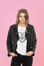 Load image into Gallery viewer, Go Away Candy Heart Anti Valentine's Day Short-Sleeve Unisex T-Shirt