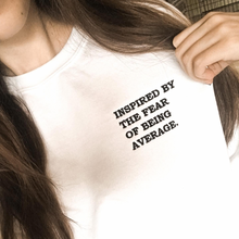 Load image into Gallery viewer, Inspired By The Fear Of Being Average Embroidered Unisex Sweatshirt