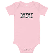 Load image into Gallery viewer, Mini Cow Print Baby Short Sleeve One Piece