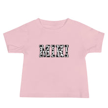 Load image into Gallery viewer, Mini Cow Print Baby Short Sleeve Tee (6M-24M)