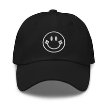 Load image into Gallery viewer, Middle Finger Smile Face Embroidered Dad Hat