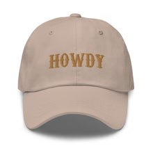 Load image into Gallery viewer, Howdy Brown Dad Hat