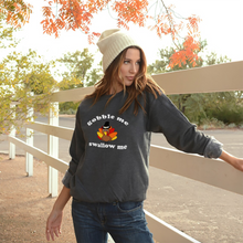 Load image into Gallery viewer, Gobble Me Swallow Me Color Thanksgiving Unisex Sweatshirt