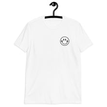 Load image into Gallery viewer, Middle Finger Smile Face Embroidered Short-Sleeve Unisex T-Shirt