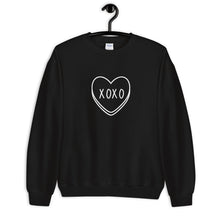 Load image into Gallery viewer, XOXO Candy Heart Valentine's Day Unisex Sweatshirt
