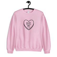 Load image into Gallery viewer, Bite Me Candy Heart Valentine's Day Unisex Sweatshirt