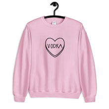 Load image into Gallery viewer, Vodka Candy Heart Anti Valentine's Day Unisex Sweatshirt