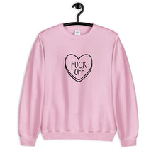 Load image into Gallery viewer, Fuck Off Candy Heart Anti Valentine's Day Unisex Sweatshirt