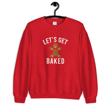 Load image into Gallery viewer, Let's Get Baked Gingerbread Man Unisex Christmas Sweatshirt
