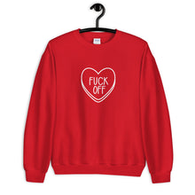 Load image into Gallery viewer, Fuck Off Candy Heart Anti Valentine's Day Unisex Sweatshirt