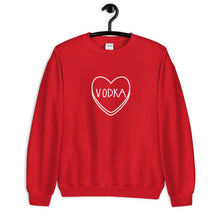 Load image into Gallery viewer, Vodka Candy Heart Anti Valentine's Day Unisex Sweatshirt