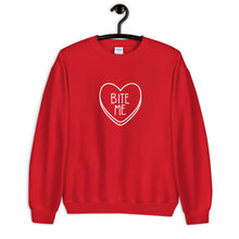 Load image into Gallery viewer, Bite Me Candy Heart Valentine's Day Unisex Sweatshirt