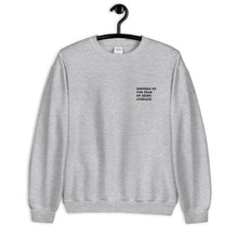 Load image into Gallery viewer, Inspired By The Fear Of Being Average Embroidered Unisex Sweatshirt