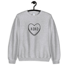 Load image into Gallery viewer, XOXO Candy Heart Valentine's Day Unisex Sweatshirt