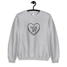 Load image into Gallery viewer, Fuck Off Candy Heart Anti Valentine's Day Unisex Sweatshirt