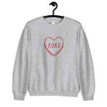 Load image into Gallery viewer, XOXO Candy Heart Valentine's Day Unisex Sweatshirt
