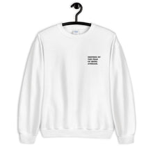 Load image into Gallery viewer, Inspired By The Fear Of Being Average Embroidered Unisex Sweatshirt