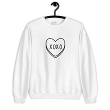 Load image into Gallery viewer, XOXO Candy Heart Valentine's Day Unisex Sweatshirt