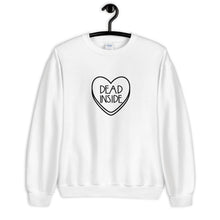 Load image into Gallery viewer, Dead Inside Candy Heart Anti Valentine's Day Unisex Sweatshirt