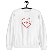 Load image into Gallery viewer, XOXO Candy Heart Valentine's Day Unisex Sweatshirt