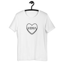 Load image into Gallery viewer, Vodka Candy Heart Anti Valentine's Day Short-Sleeve Unisex T-Shirt