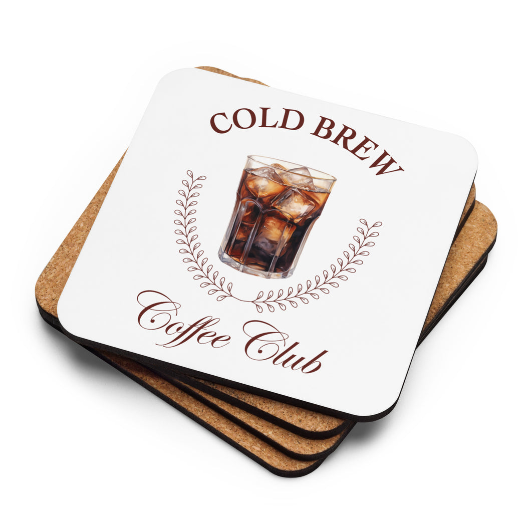 Cold Brew Coffee Club Cork-Back Coaster