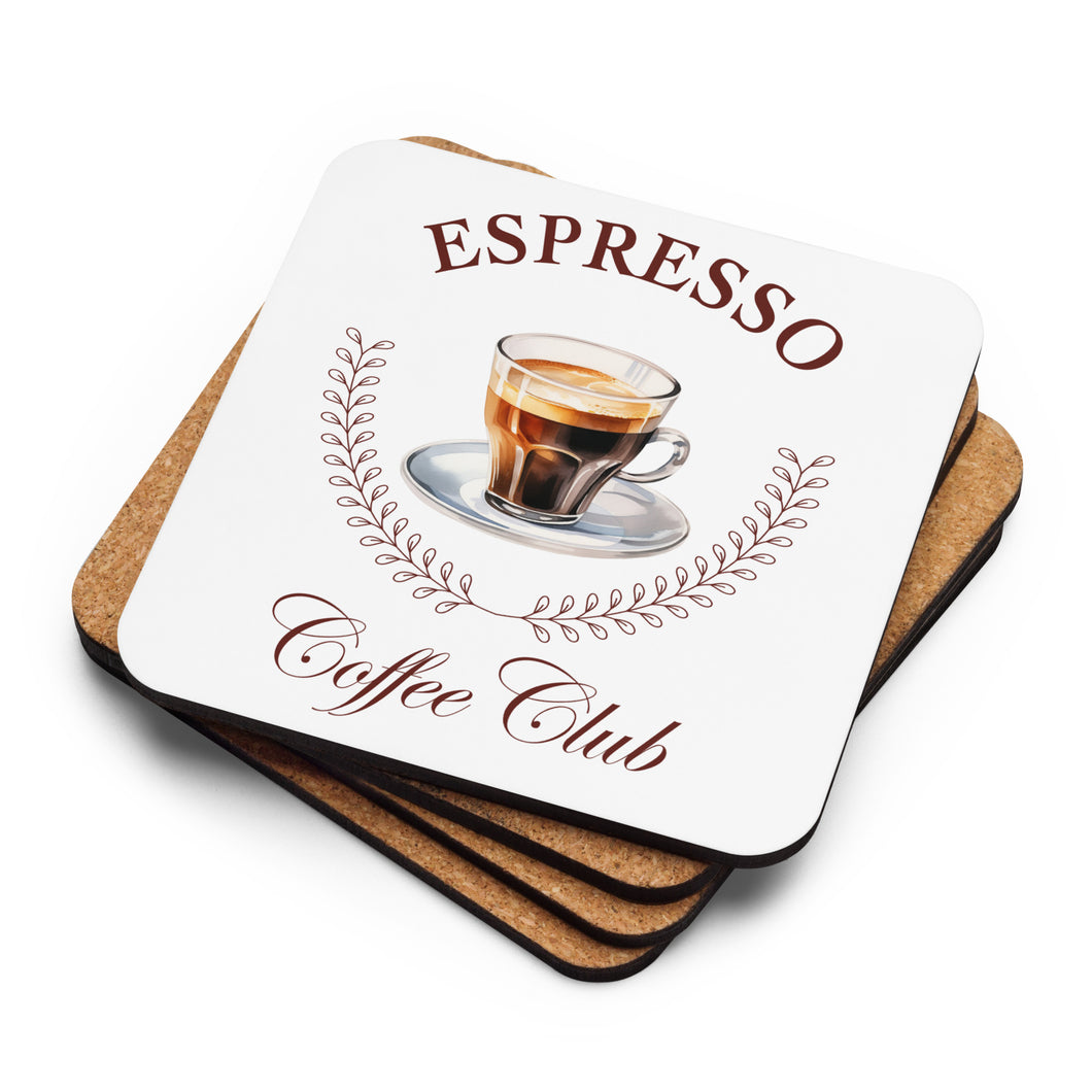 Espresso Coffee Club Cork-Back Coaster