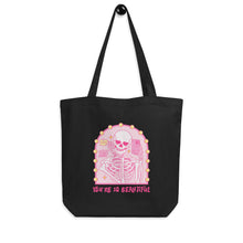Load image into Gallery viewer, You&#39;re So Beautiful Skeleton Selfie Eco Tote Bag
