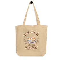 Load image into Gallery viewer, Café Au Lait Coffee Club Eco Cotton Tote Bag
