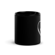 Load image into Gallery viewer, Go Away Candy Heart Anti Valentine&#39;s Day Black Glossy Mug
