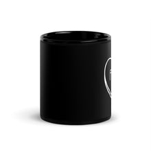 Load image into Gallery viewer, Fuck Off Candy Heart Anti Valentine&#39;s Day Black Glossy Mug
