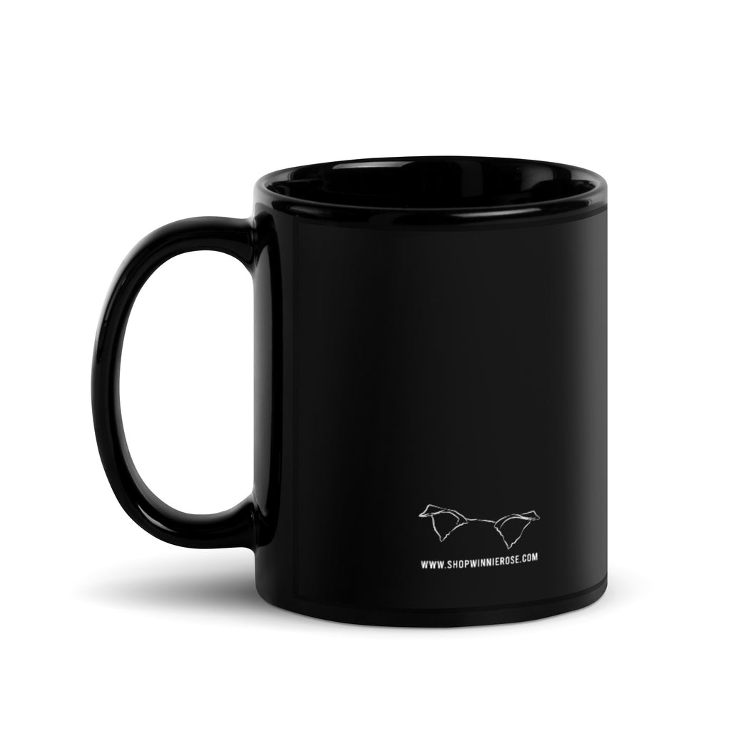 It's Okay To Unfollow People In Real Life Black Glossy Mug