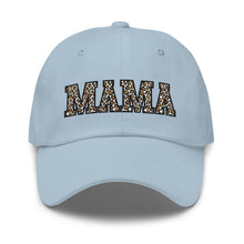 Load image into Gallery viewer, Mama Leopard Print Embroidered Dad Hat
