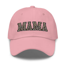 Load image into Gallery viewer, Mama Leopard Print Embroidered Dad Hat
