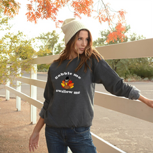 Load image into Gallery viewer, Gobble Me Swallow Me Color Thanksgiving Unisex Sweatshirt
