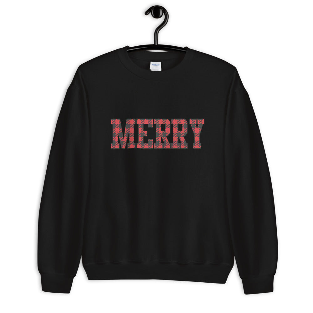 Merry Buffalo Plaid Unisex Sweatshirt