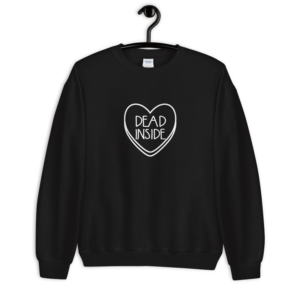 Dead Inside Candy Heart Anti Valentine's Day Unisex Sweatshirt
