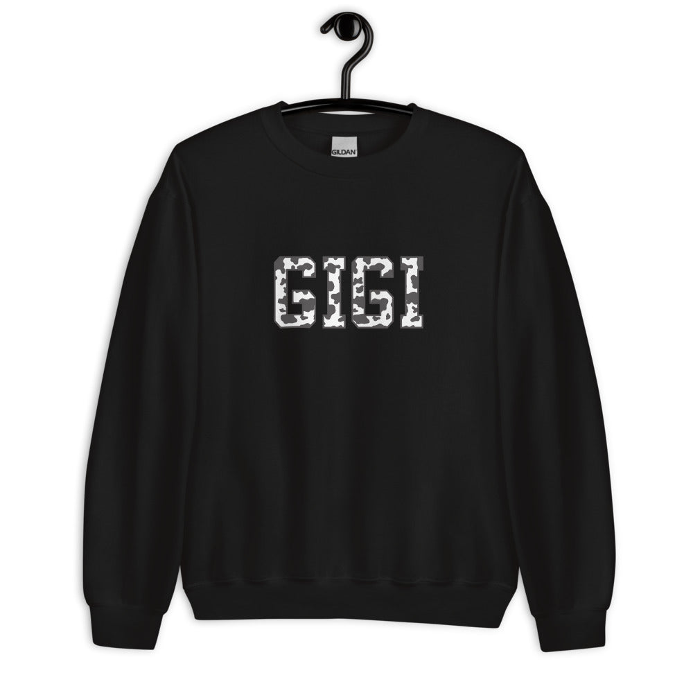 Gigi Cow Print Unisex Sweatshirt