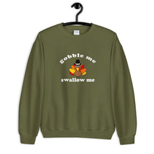 Load image into Gallery viewer, Gobble Me Swallow Me Color Thanksgiving Unisex Sweatshirt
