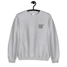 Load image into Gallery viewer, Inspired By The Fear Of Being Average Embroidered Unisex Sweatshirt
